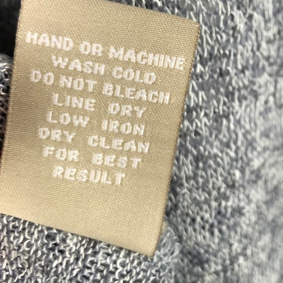 JOAN VASS M Dolman Sleeve Zip V-Neck Sweater Blue - Picture 6 of 7